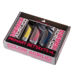 [85163] Colori acrilici Primary Set 5 tubetti da 75ml Maimeri