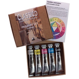 [82104] Colori a olio extrafini Primary Set 5 tubetti da 20ml Maimeri