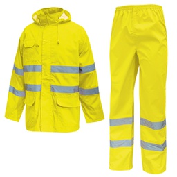 [89965] Completo antipioggia alta visibilitA' Cover giallo fluo Taglia M U-Power