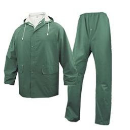 [73748] COMPLETO IMPERMEABILE EN304 Tg. L verde (giacca+pantalone)