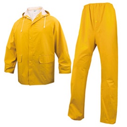 [85653] COMPLETO IMPERMEABILE EN304 Tg. M giallo (giacca+pantalone)