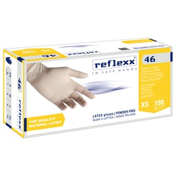 [96926] Conf 100 Guanti In lattice s/polvere R46 taglia L bianchi Reflexx