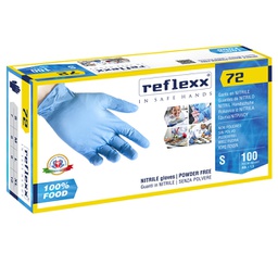 [96905] Conf 100 Guanti In Nitrile R72 taglia S azzurri foodline Reflexx