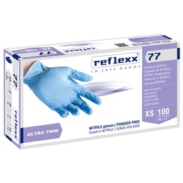 [96916] Conf 100 Guanti In Nitrile R77100 taglia L azzurri Reflexx