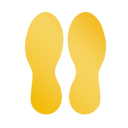 [92140] Conf.10 adesivi da terra rimovibili ''Orme (dx e sin'' 9x0,02x24cm 1047 Durable