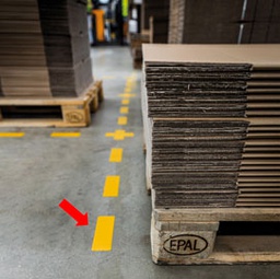 [83513] Conf.10 adesivi da terra ''Striscia'' 5x15cm 1703 Durable