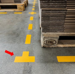 [83510] Conf.10 adesivi da terra ''T'' 10x15cm 1700 Durable