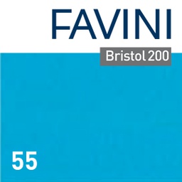 [65761] Conf.10 cartoncino Bristol Color 200gr 100x70cm azzurro 55 Favini