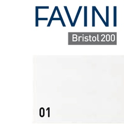[79321] Conf.10 cartoncino Bristol Color 200gr 100x70cm bianco 01 Favini