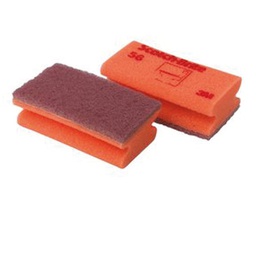 [91814] Conf 10 spugne accoppiate rosso Scotch-Brite® 56