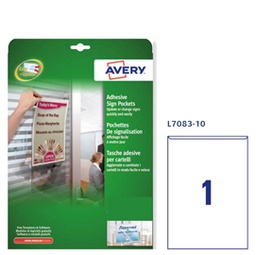 [83466] Conf. 10 Tasche adesive A4-21x29,7cm L7083 Avery
