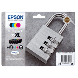 [EPST35964010] CONF. 4 CARTUCCE INK 1 COLORE PER SERIE 35XL LUCCHETTO