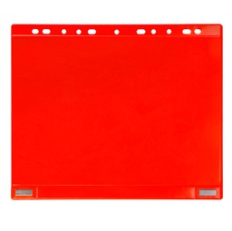 [92169] Conf. 5 Buste forate per supporti magnetici ad anelli f.to A4 rosso Djois