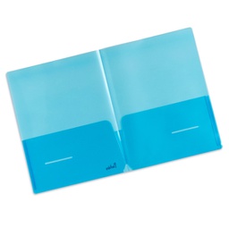 [94514] Conf 5 cartellina doppia tasca PP blu Plastidea