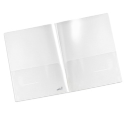 [94513] Conf 5 cartellina doppia tasca PP trasparente Plastidea
