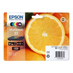 [EPST33374011] CONF. 5 CARTUCCE INK 1 X COLORE SRIE 33 ARANCIA