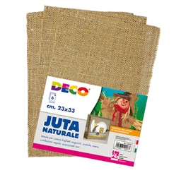 [89149] Conf. 6 pezzi juta naturale 23x33cm 12247 DECO