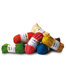 [86083] Confezione 10 pezzi Rafia colori assortiti DECO