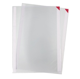 [92153] Confezione 5 tasche a L con retro adesivo f.to A4 rosse Djois