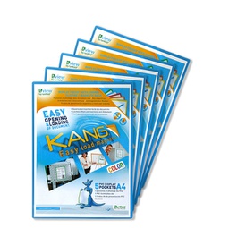 [92160] Confezione 5 tasche a L con retro magnetico f.to A4 blu Djois