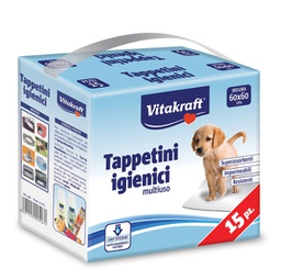 [91997] Confezione da 15 tappetini igienici multiuso 60x60cm per cani gatti
