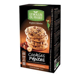 [96837] Confezione da 175gr cookies cioccolato e nocciola - Le moulin du privert