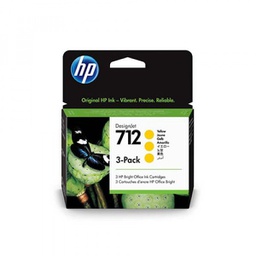 [HP3ED79A] Confezione da 3 cartucce di inchiostro HP giallo DesignJet HP 712 da 29 ml