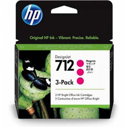 [HP3ED78A] Confezione da 3 cartucce HP di inchiostro magenta DesignJet HP 712 da 29 ml