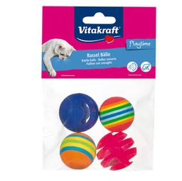 [92096] Confezione da 4 palline con sonaglio per gatti