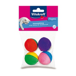 [92097] Confezione da 4 palline in gomma per gatti