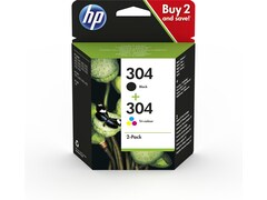 [HP3JB05AE] CONFEZIONE HP 304 CARTUCCIA COMBO 2-PACK NERO E COLORE