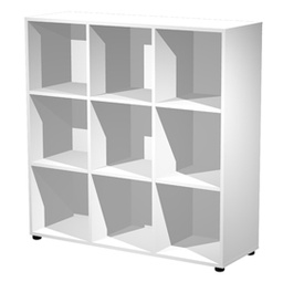 [82937] Contenitore a 9 caselle a giorno 119x40xH121,6cm Bianco - Maxi Rainbow
