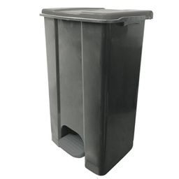 [97429] Contenitore mobile a pedale in plastica riciclata Ecoconti 80lt grigio e grigio