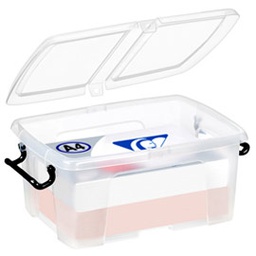 [64592] CONTENITORE MULTIUSO C/COPERCHIO L50x P39,5x H20,2cm - 24LT STRATA