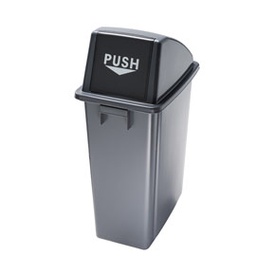 [76494] CONTENITORE Office 60Lt + COPERCHIO NERO Pushper RIFIUTO SECCO