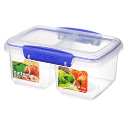 [91476] CONTENITORE PER ALIMENTI IN PP A DUE SCOMPARTI KLIP IT 0,5 E 0,5LT