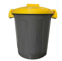 [86741] Contenitore portarifiuti Dusty 25Lt c/coperchio giallo