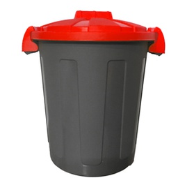 [86744] Contenitore portarifiuti Dusty 25Lt c/coperchio rosso