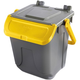 [97437] Contenitore portarifiuti Ecology 25Lt c/sportello e maniglione giallo
