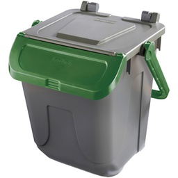 [97438] Contenitore portarifiuti Ecology 25Lt c/sportello e maniglione verde