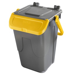 [97441] Contenitore portarifiuti Ecology 35Lt c/sportello e maniglione giallo