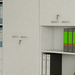 [76851] COPPIA ANTE in MELAMIN. x libreria alta L76cm BIANCO