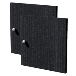 [74452] COPPIA ANTINE NERO VENATO per LIBRERIA RAINBOW