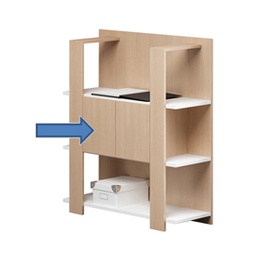 [86669] Coppia antine + paretine per libreria Concept ROVERE