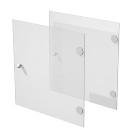 [74453] COPPIA ANTINE VETRO SATINATO per LIBRERIA RAINBOW