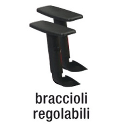 [80099] COPPIA BRACCIOLI regolabili in altezza per sedie operative Unisit
