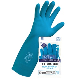 [97166] Coppia di guanti alimentari in lattice felpato tg.M MPFB411 Icoguanti