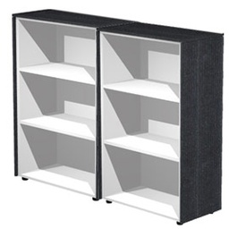 [74315] COPPIA MOBILI MEDI A GIORNO 162,8X43cm H119,8cm NERO VEN. - PRESTIGE