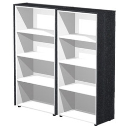 [74319] COPPIA MOBILI MEDIO-ALTI A GIORNO 162,8X43cm H158,2cm NERO VEN. - PRESTIGE