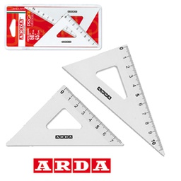 [56790] COPPIA SQUADRA PROFIL ALLUMINIO 12CM 45  60  ARDA